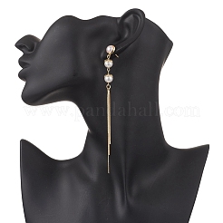 Серьги-гвоздики с кисточками из ракушечного жемчуга&nbsp;EJEW-JE06653