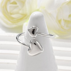 Кольца-манжеты в форме сердца из нержавеющей стали 304 для женщин RJEW-A063-01D-P