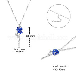 Colliers avec pendentif en argent sterling plaqué rhodium rose&nbsp;JN994B