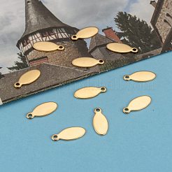 Овальное ионное покрытие (IP) 304 нержавеющая сталь штамповка пустые бирки брелоки STAS-L159-07G