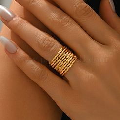 Многослойные линейные кольца из металла для женщин MZ7157