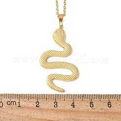 Colliers avec pendentif serpent en acier inoxydable 304 pour femmes et hommes&nbsp;LS-NJEW-Z063-03G-07