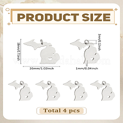 4 шт. подвески из нержавеющей стали 201&nbsp;STAS-LP0004-43