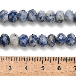 Натуральное синее пятно нитки из бисера яшмы G-Z111-A32