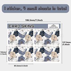 Прямоугольные пластиковые водонепроницаемые наклейки для карт из ПВХ DIY-WH0432-176