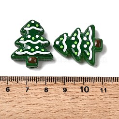 Бусины лэмпворк ручной работы новогодняя тема LAMP-I027-07Y