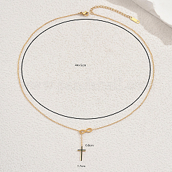 Стильные ожерелья с подвеской в виде креста бесконечности из нержавеющей стали 201 для женщин на каждый день и для вечеринок&nbsp;YZ7954