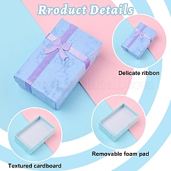 12 шт. 3-х цветные картонные бумажные коробки для ожерелий CON-FS0001-18