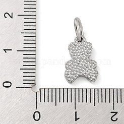 Подвески-медведи из синтетического малахита STAS-B075-01P-01