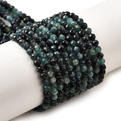 Бусы из натурального голубого турмалина G-G259-D10-3mm