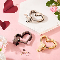 3 сумка 3 цвета цинковый сплав сумка поворотный замок аксессуары&nbsp;AJEW-TA0002-12