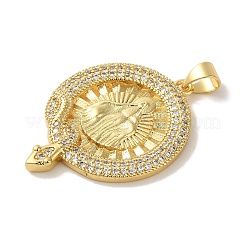 Покрытие стойки латунь микропаве прозрачные подвески из кубического циркония&nbsp;KK-P267-14A-G