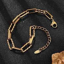 Браслеты-цепочки из нержавеющей стали 304&nbsp;BJEW-P351-01A-G