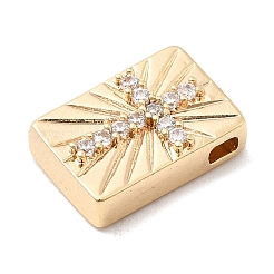 Латунные микро проложить кубического циркония бусы KK-A277-20G