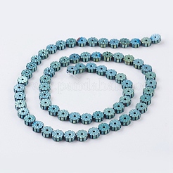 Perlas de hematita sintéticas no magnéticas galvanizadas al vacío con revestimiento de PVD&nbsp;G-F534-H05