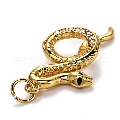 Латунные микропаве прозрачные подвески с фианитом&nbsp;X-KK-B028-08G