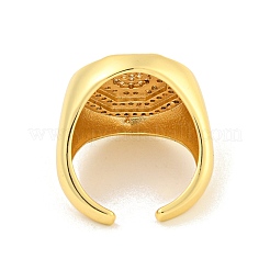 Покрытие стойки восьмиугольное латунное микро-паве&nbsp;RJEW-C103-04G