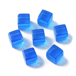 透明なアクリルビーズ  キューブ  穴がない  ドジャーブルー  7.5x7.5x7.5mm&nbsp;AJEW-WH0258-630E