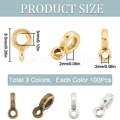 300 шт. 3 цвета вешалки в тибетском стиле трубчатые скобы TIBE-SP0001-04