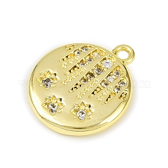 Латунные микропаве прозрачные подвески с фианитом KK-L238-29G