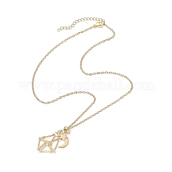 3 шт. 3 стиля 304 нержавеющая сталь пустой мешочек макраме звезда луна кулон кабель цепочка ожерелья&nbsp;NJEW-JN05282