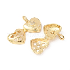 Экологически чистые подвески-медальоны из латуни с микропаве из прозрачного кубического циркония&nbsp;KK-F850-03G