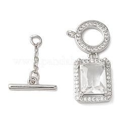 Fermagli a ginocchiera in zircone chiaro micro pavè di ottone&nbsp;KK-N254-87P