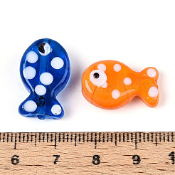 Бусы лэмпворк ручной работы LAMP-N036-08