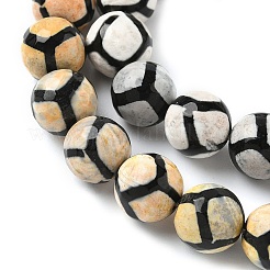 Бусины дзи с узором на спине в тибетском стиле G-G036-10mm