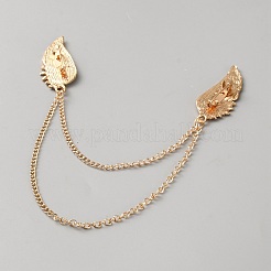 Крыло из сплава стразов с латунной подвеской на цепочке JEWB-WH0052-006G