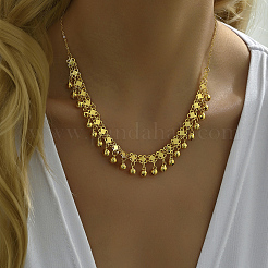 Модные винтажные латунные металлические цепочки-клеверы с колокольчиками и кисточками для женщин&nbsp;OK9797