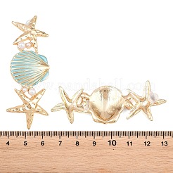 Ohrstecker aus Emaille mit Kunststoffperlen&nbsp;EJEW-Z172-05G-01