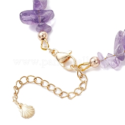 Braccialetti di perline di ametista naturale per le donne&nbsp;BJEW-JB12309-03