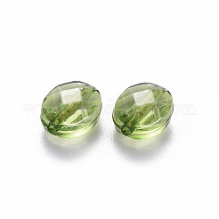 透明なアクリルビーズ  オーバル  黄緑  10x8x5.5mm  穴：1.5mm  約514個/166g&nbsp;LS-TACR-S154-18A-83