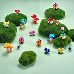 32шт 16 стиля 3d грибовидная смола дисплей украшения DJEW-SZ0001-06