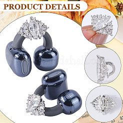 2 Stück Strass-Clip aus Legierung für dekorative Kopfhörer-Accessoires&nbsp;FIND-CP0003-61A