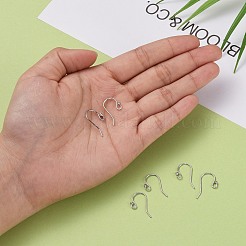 Антикоррозийное родиевое покрытие 925 серьги-крючки из стерлингового серебра STER-I005-49P