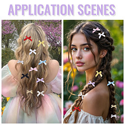 50 шт. 10-х цветные заколки-банты из полиэстера и сплава кожи аллигатора PHAR-TA0001-16