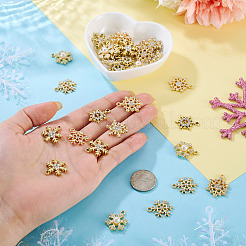 36 stücke 6 arten legierung micro pave klar zirkonia schneeflocke anhänger&nbsp;FIND-TA0009-86
