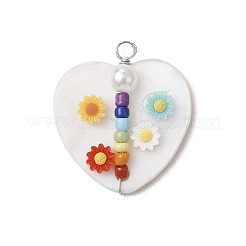 Сердце естественных пресноводных оболочки подвески PALLOY-JF03888