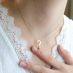 Ожерелья с подвесками из нержавеющей стали 304 с прозрачными кубическими цирконами&nbsp;WG589CA-01