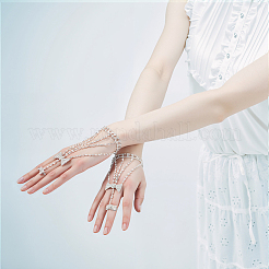 2шт. браслет с теннисным кольцом из кристаллов и страз&nbsp;BJEW-CN0001-17B