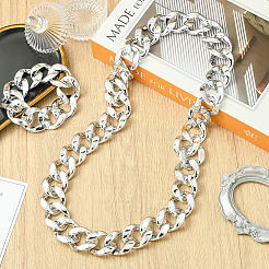 2 шт. 2 стиля акриловые кубинские цепочки ожерелья и браслеты комплекты украшений&nbsp;SJEW-SP0001-01P