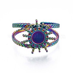 Кольцо-манжета из нержавеющей стали 201 в форме звезды RJEW-S405-141