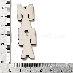 Pendentifs en bois thème fête des mères&nbsp;FIND-Z031-01F