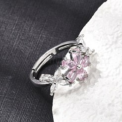 Manschettenringe aus Messing mit Zirkonia-Pavé&nbsp;CU-CBA5C10-06P
