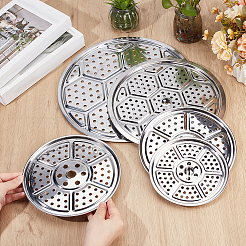 8 Stück 4 Stile 410 Edelstahl Dampfmatte&nbsp;AJEW-OC0015-16