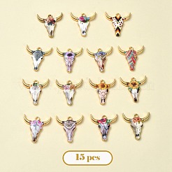 15шт 15 стиля подвески из цинкового сплава с эмалью&nbsp;ENAM-YW0003-82