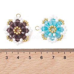 7pcs 7 Farben Glasanhänger&nbsp;PALLOY-MZ01300