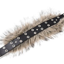 Cintura in similpelle di pelo di coniglio&nbsp;AJEW-WH20019-57A